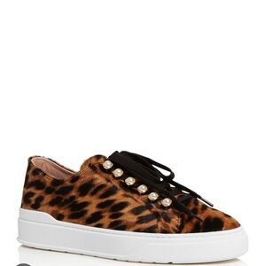 Stuart Weitzman Embellished Lace Up Platform Sneaker